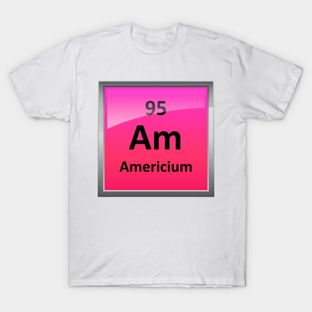 Americium Periodic Table Element Symbol T-Shirt by sciencenotes